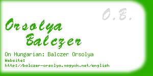 orsolya balczer business card